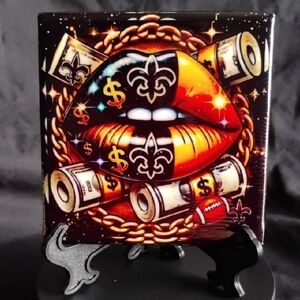 Hand Crafted Saints Lip Art